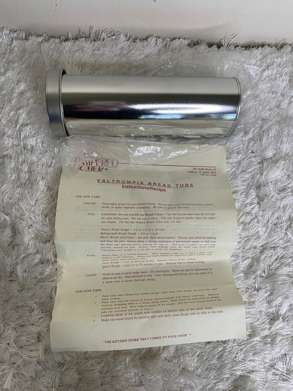 Pampered Chef Bread Tube Heart Shape New No 1560